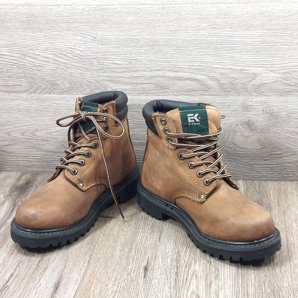 EK Eurbak Men Adult Insulated Water Oil Resistant Leather Ankle Work Boot Brown - Picture 3 of 12